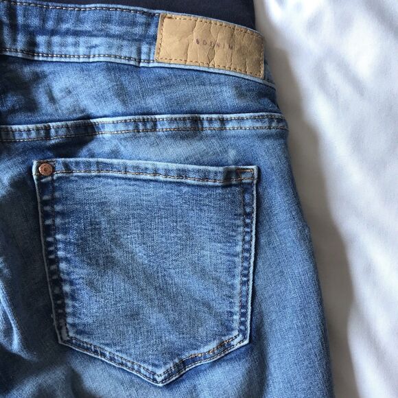 H&M & Denim Maternity Jeans Pant SZ 8 Blue Skinny High Rib Mama Stretch Tummy - Picture 6 of 9